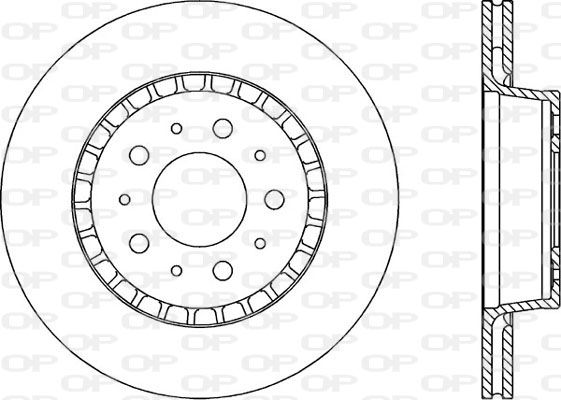 OPEN PARTS Тормозной диск BDA1608.20